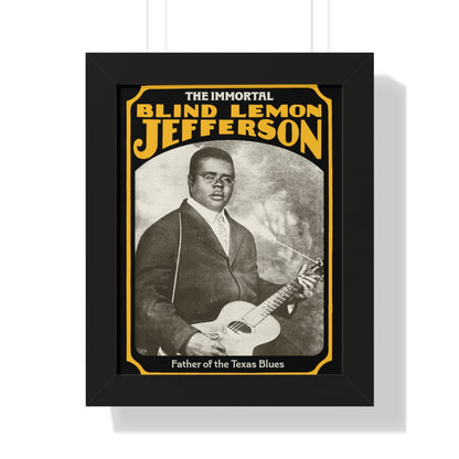 Blind Lemon Jefferson - Framed Vertical Poster