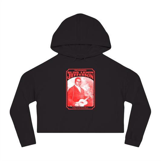 Blind Lemon Jefferson - Women's Cropped Hooded Sweatshirt