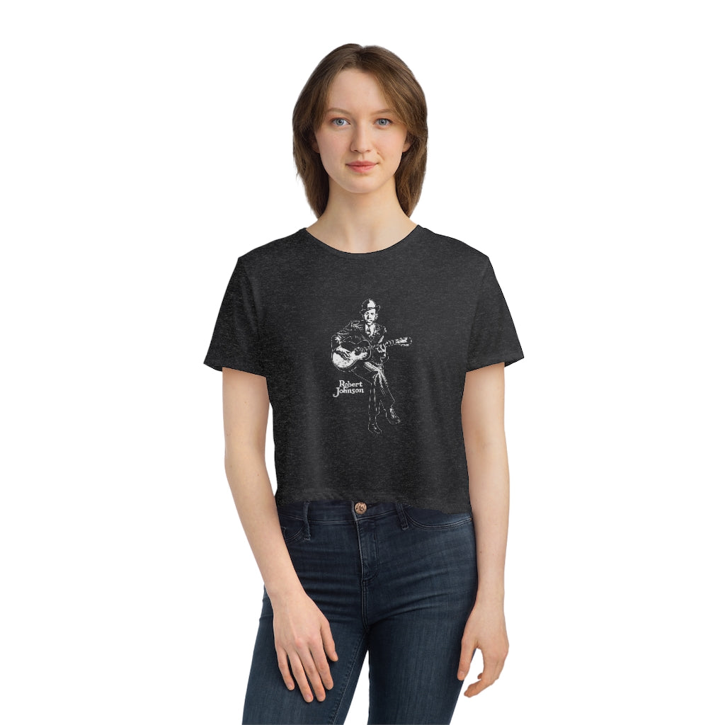 Robert Johnson - Women's Flowy Cropped Teeed Tee