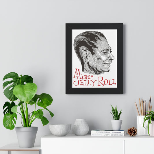 Jelly Roll Morton - Framed Vertical Poster