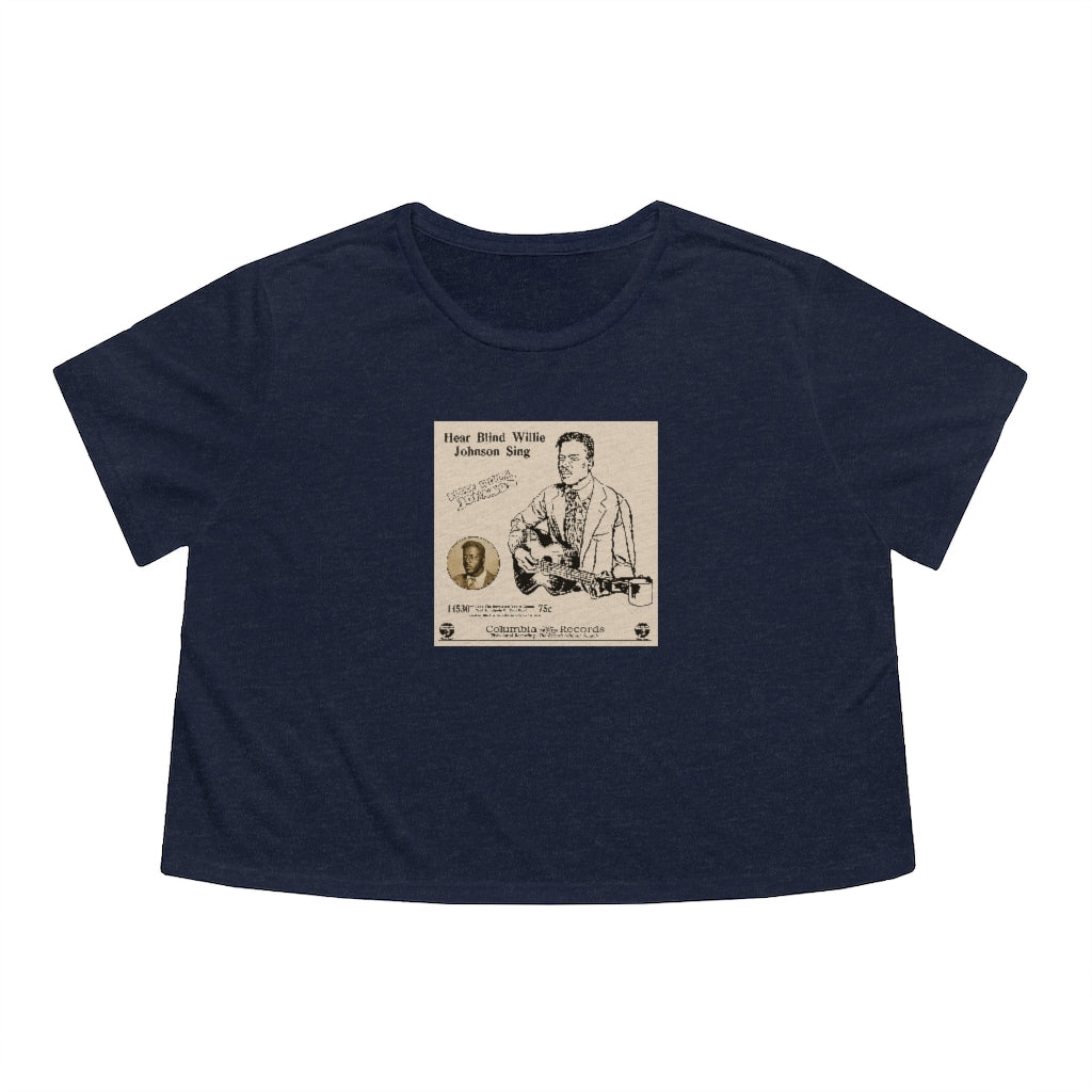 Blind Willie Johnson - Women's Flowy Cropped Teeed Tee