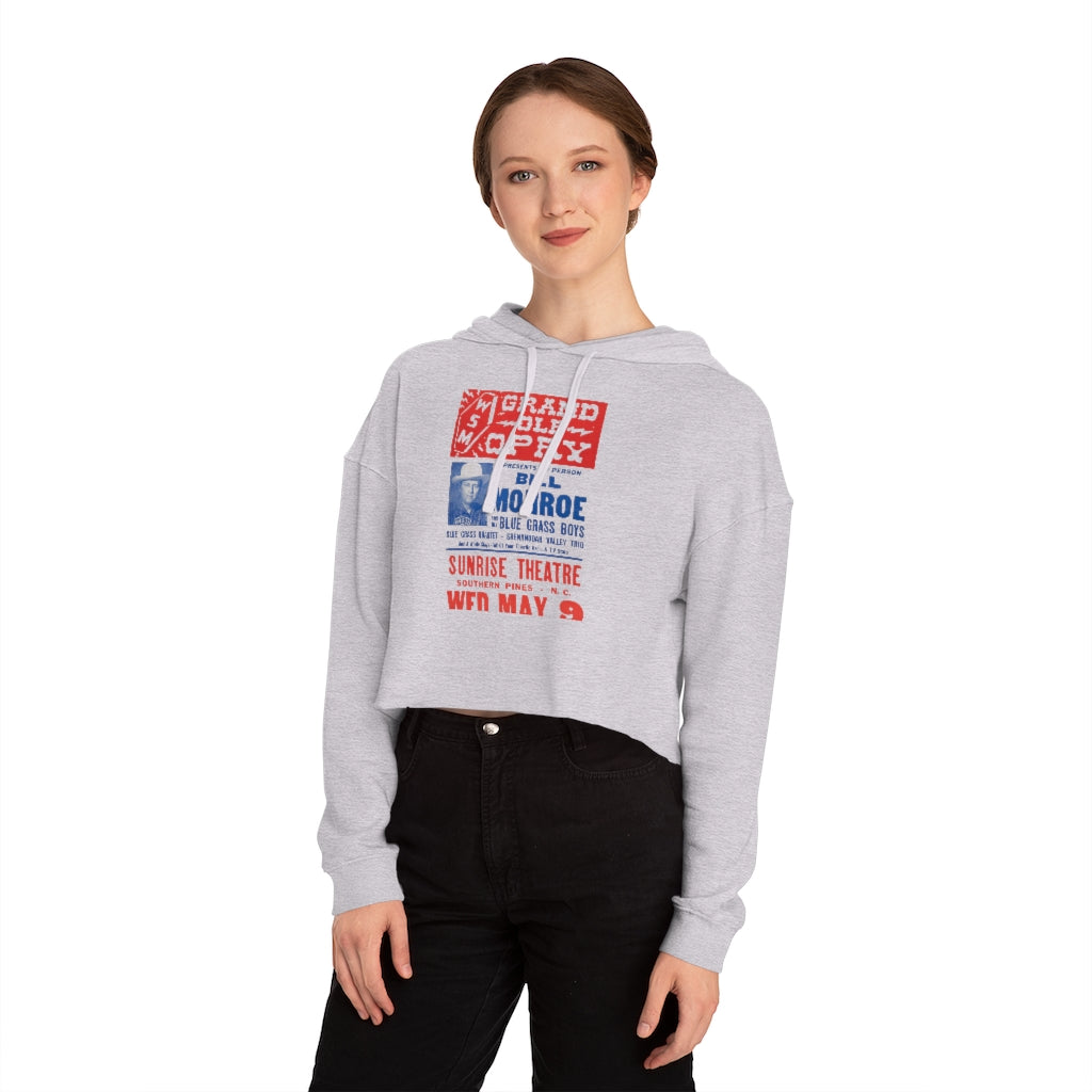 Bill Monroe - Women's Cropped Hooded Sweatshirt