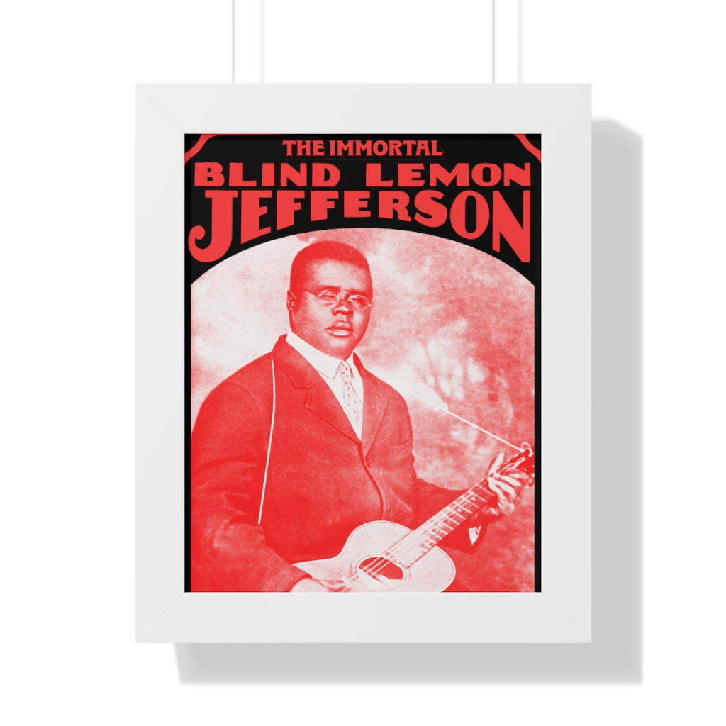 Blind Lemon Jefferson - Framed Vertical Poster