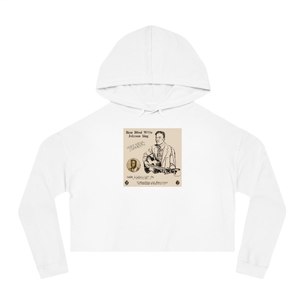 Blind Willie Johnson - Women's Cropped Hooded Sweatshirt