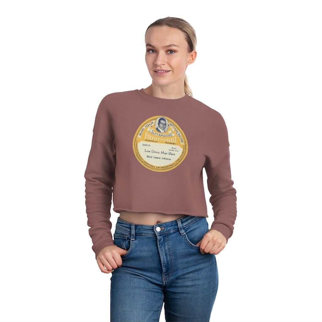 Blind Lemon Jefferson - Women's Cropped Sweatshirt