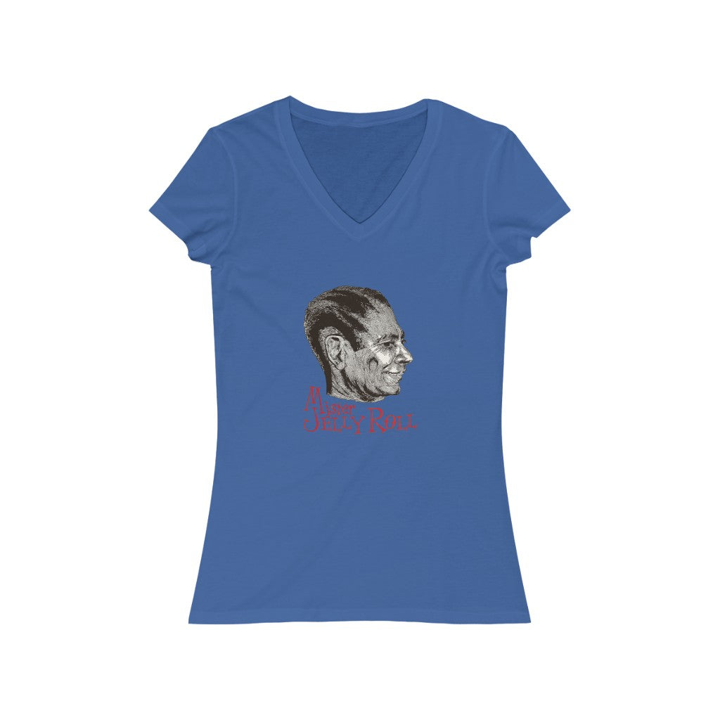 Jelly Roll Morton - Women's Jersey Short Sleeve V-Neck Tee