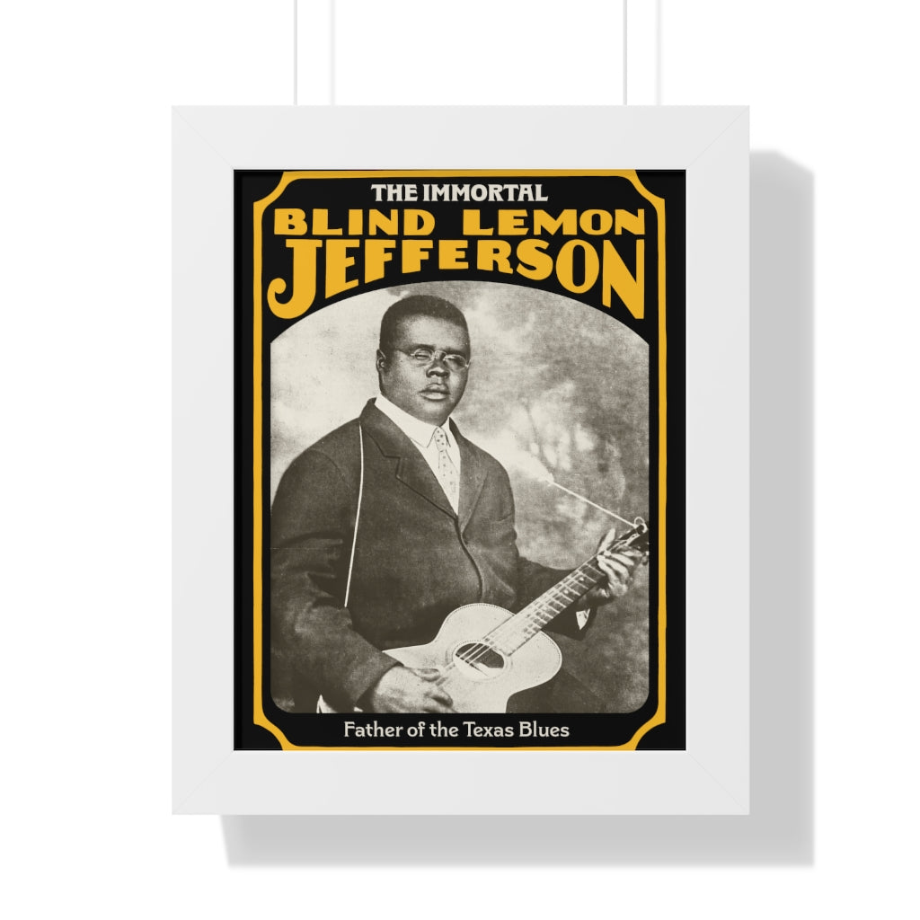 Blind Lemon Jefferson - Framed Vertical Poster