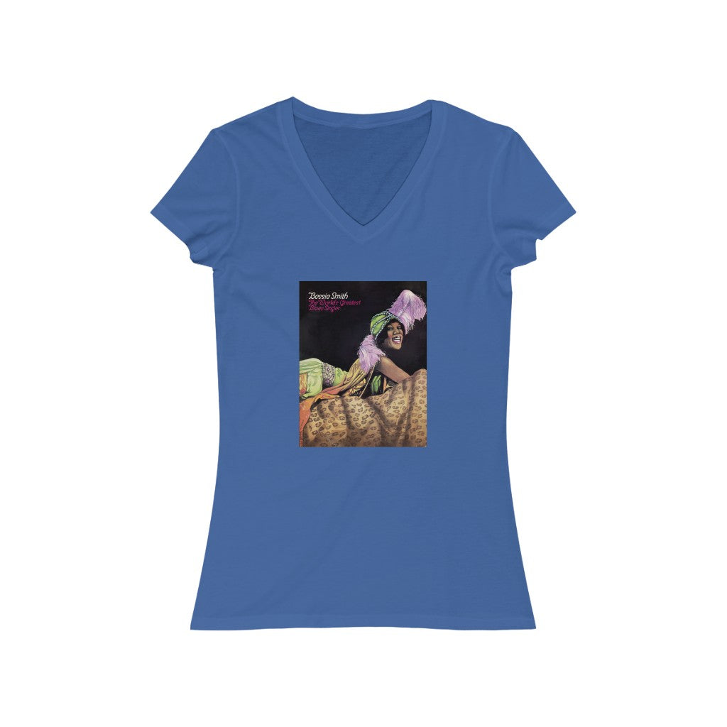 Bessie Smith - Women's Jersey Short Sleeve V-Neck Tee