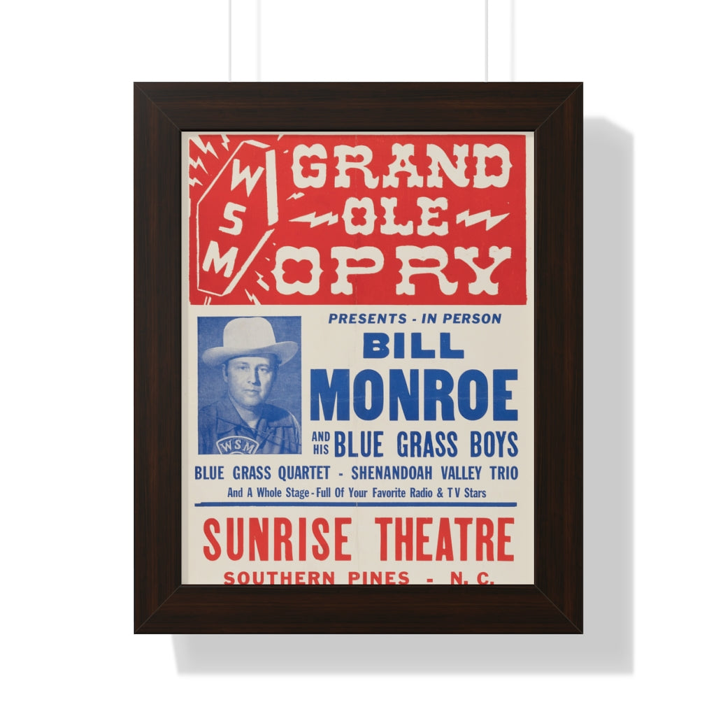 Bill Monroe - Framed Vertical Poster