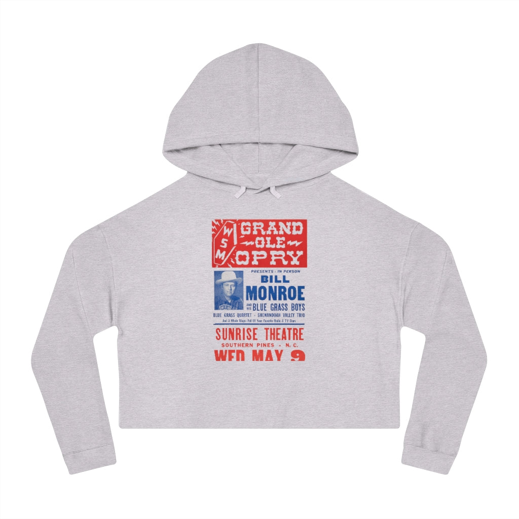 Bill Monroe - Women's Cropped Hooded Sweatshirt