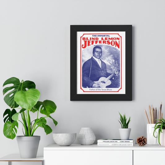 Blind Lemon Jefferson - Framed Vertical Poster