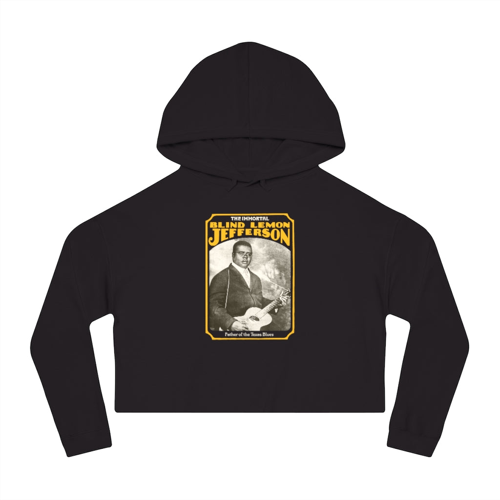 Blind Lemon Jefferson - Women's Cropped Hooded Sweatshirt