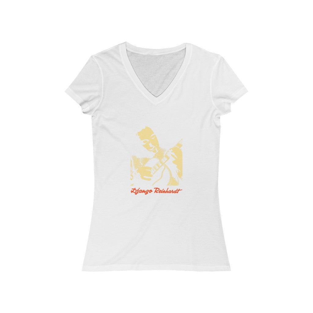 Django Reinhardt - Women's Jersey Short Sleeve V-Neck Tee