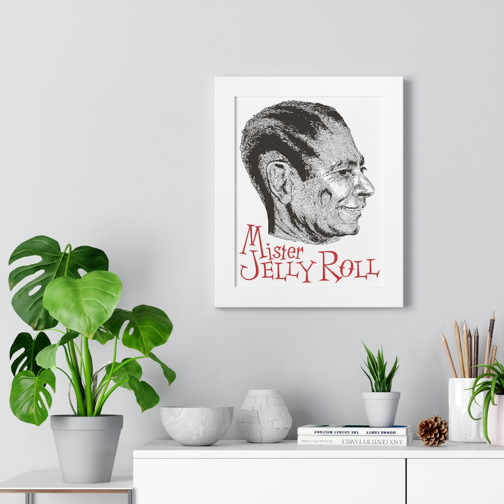 Jelly Roll Morton - Framed Vertical Poster