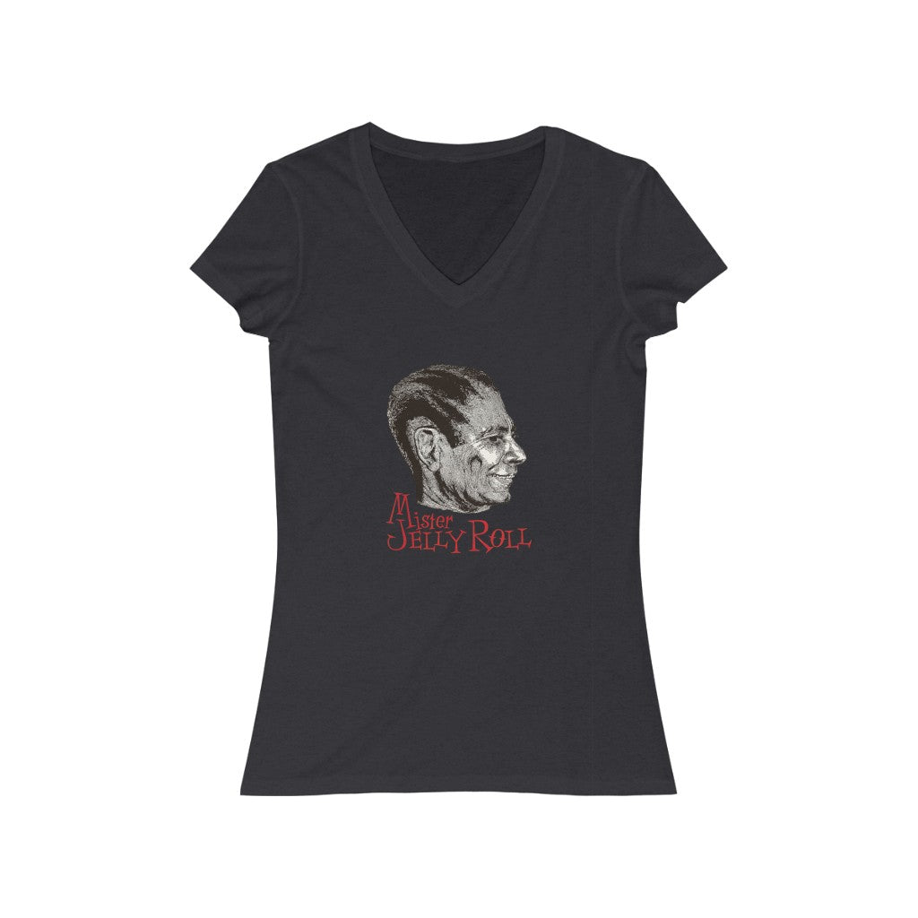 Jelly Roll Morton - Women's Jersey Short Sleeve V-Neck Tee