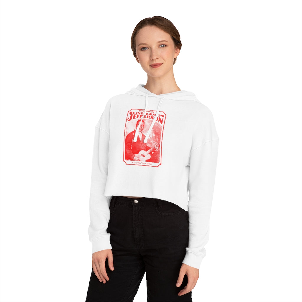 Blind Lemon Jefferson - Women's Cropped Hooded Sweatshirt