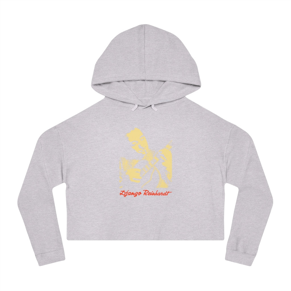 Django Reinhardt - Women's Cropped Hooded Sweatshirt