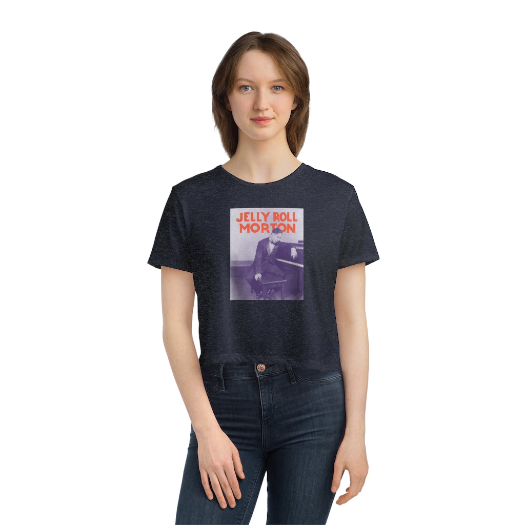 Jelly Roll Morton - Women's Flowy Cropped Teeed Tee