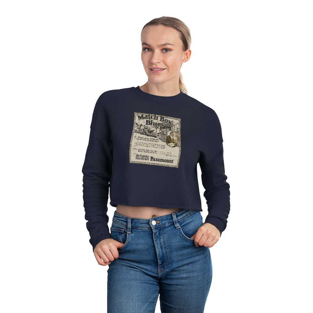 Blind Lemon Jefferson - Women's Cropped Sweatshirt