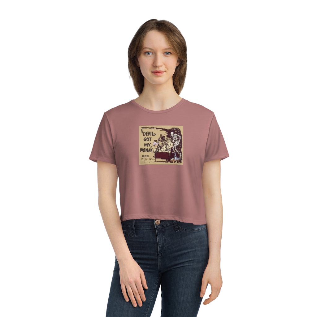 Skip James - Women's Flowy Cropped Teeed Tee