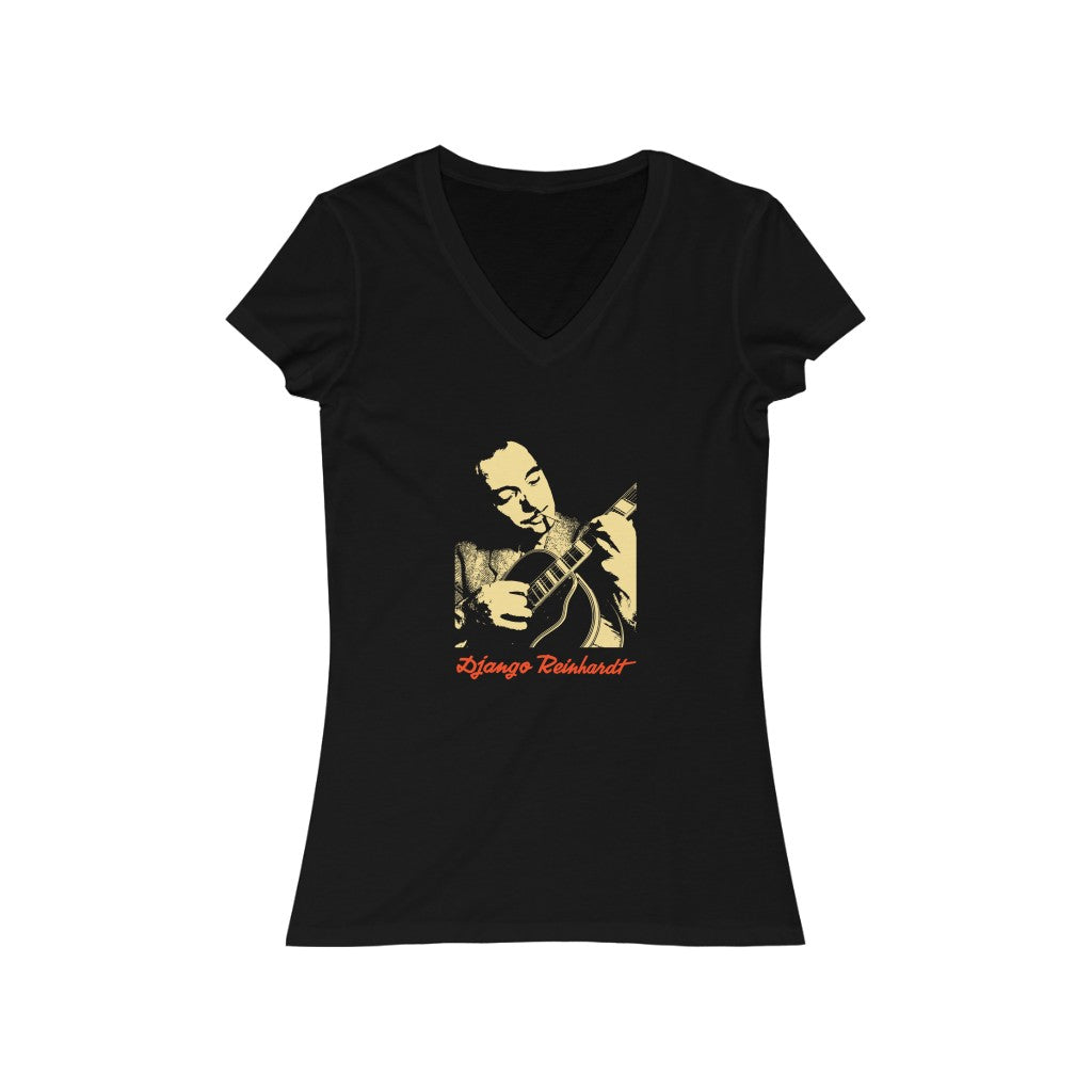 Django Reinhardt - Women's Jersey Short Sleeve V-Neck Tee