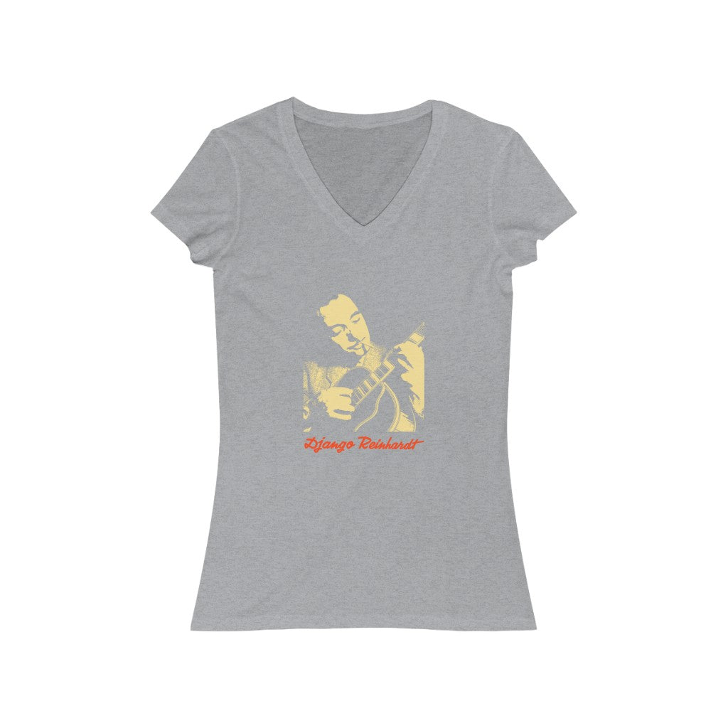 Django Reinhardt - Women's Jersey Short Sleeve V-Neck Tee