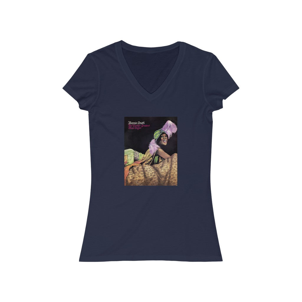 Bessie Smith - Women's Jersey Short Sleeve V-Neck Tee