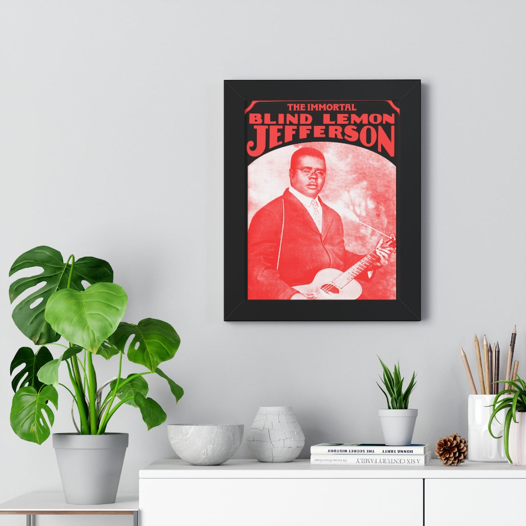 Blind Lemon Jefferson - Framed Vertical Poster