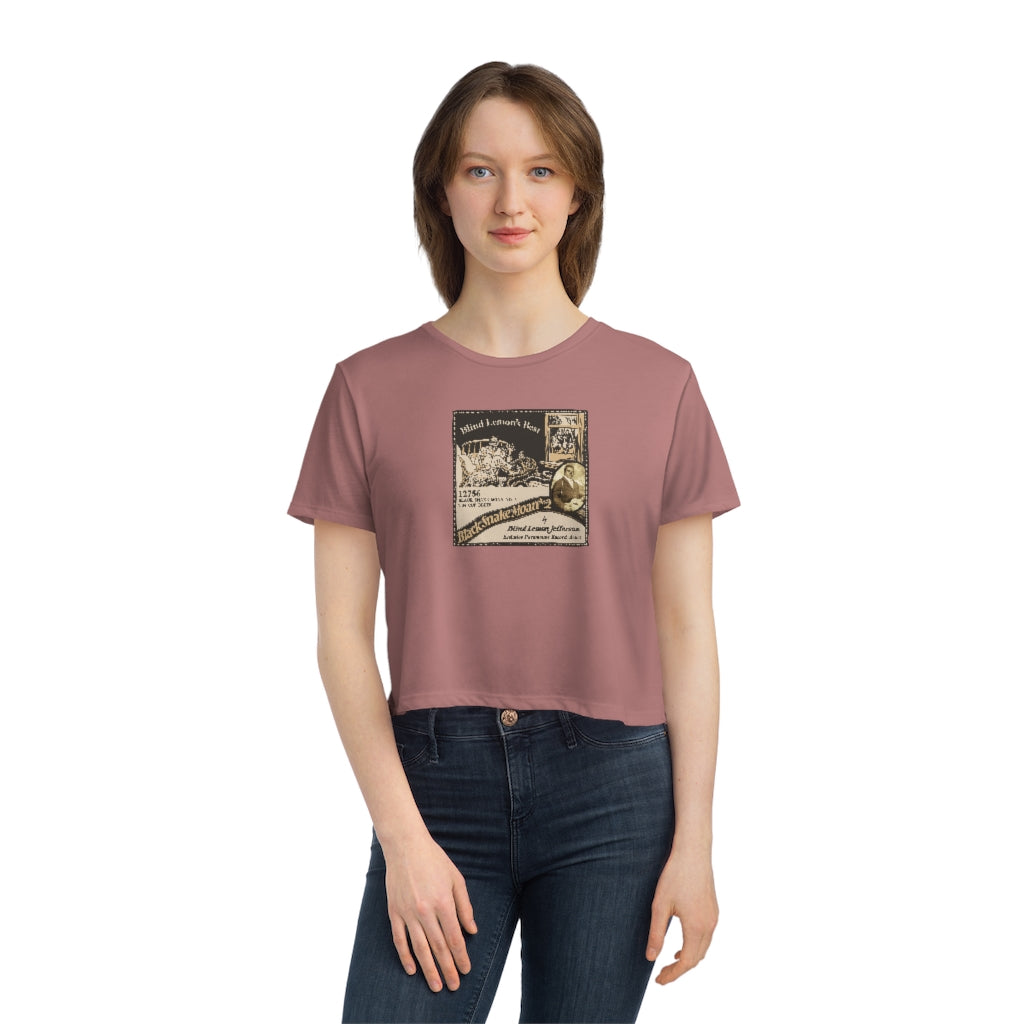 Blind Lemon Jefferson - Women's Flowy Cropped Teeed Tee