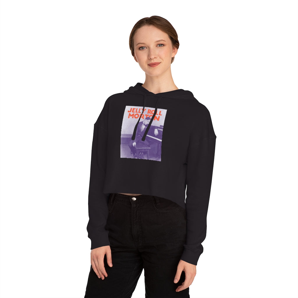 Jelly Roll Morton - Women's Cropped Hooded Sweatshirt