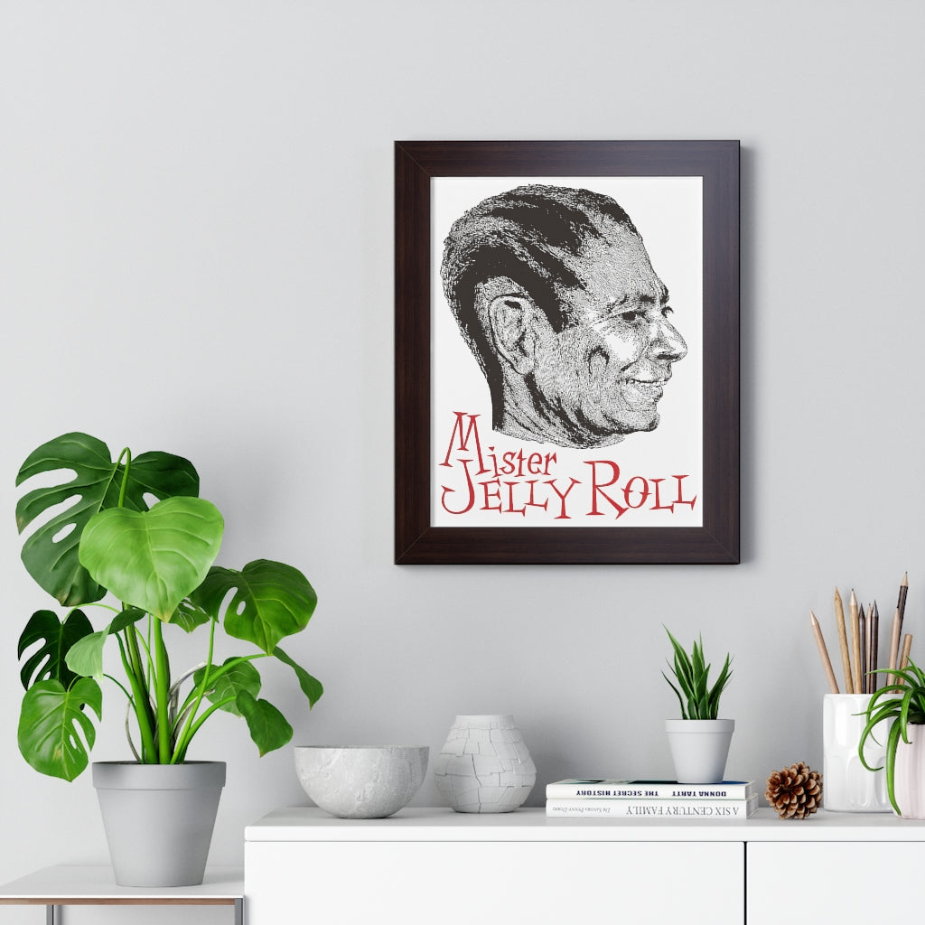 Jelly Roll Morton - Framed Vertical Poster