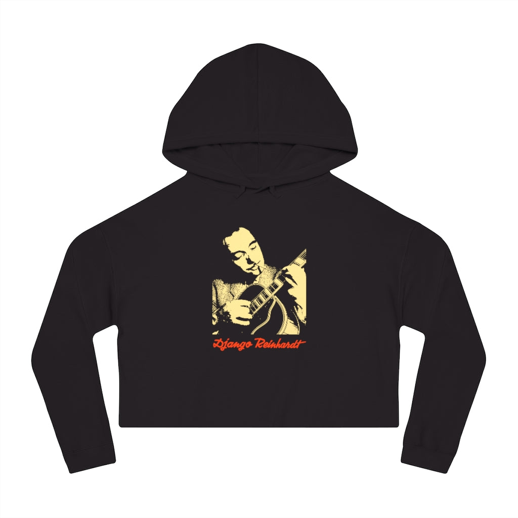 Django Reinhardt - Women's Cropped Hooded Sweatshirt