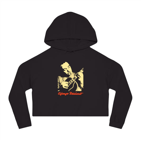 Django Reinhardt - Women's Cropped Hooded Sweatshirt