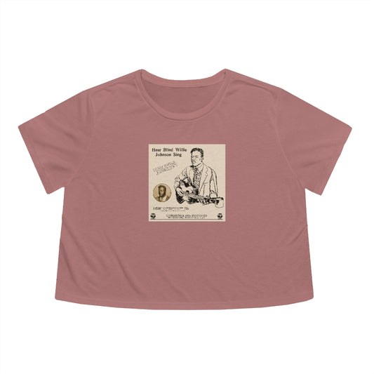 Blind Willie Johnson - Women's Flowy Cropped Teeed Tee