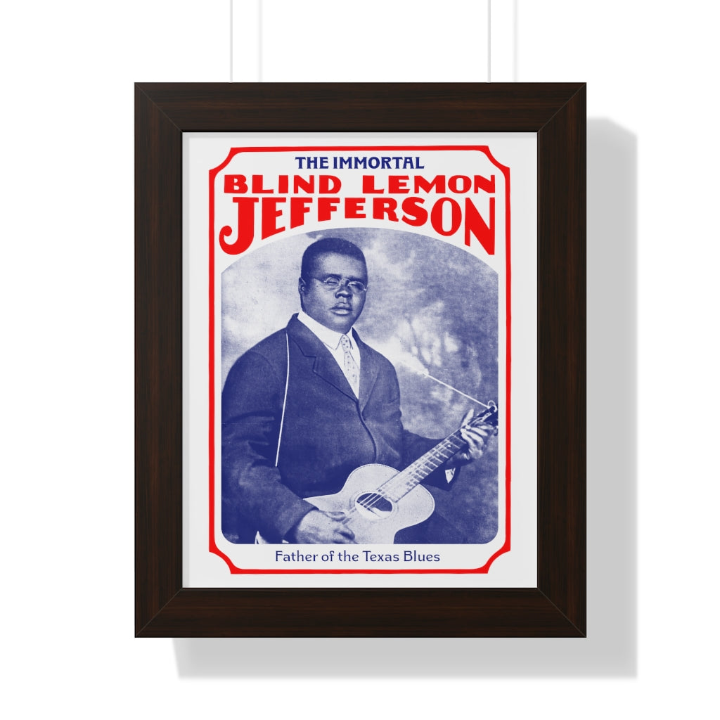 Blind Lemon Jefferson - Framed Vertical Poster