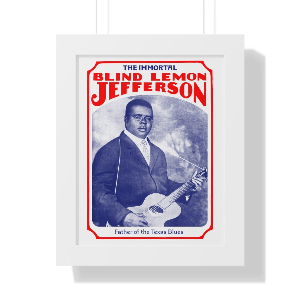 Blind Lemon Jefferson - Framed Vertical Poster