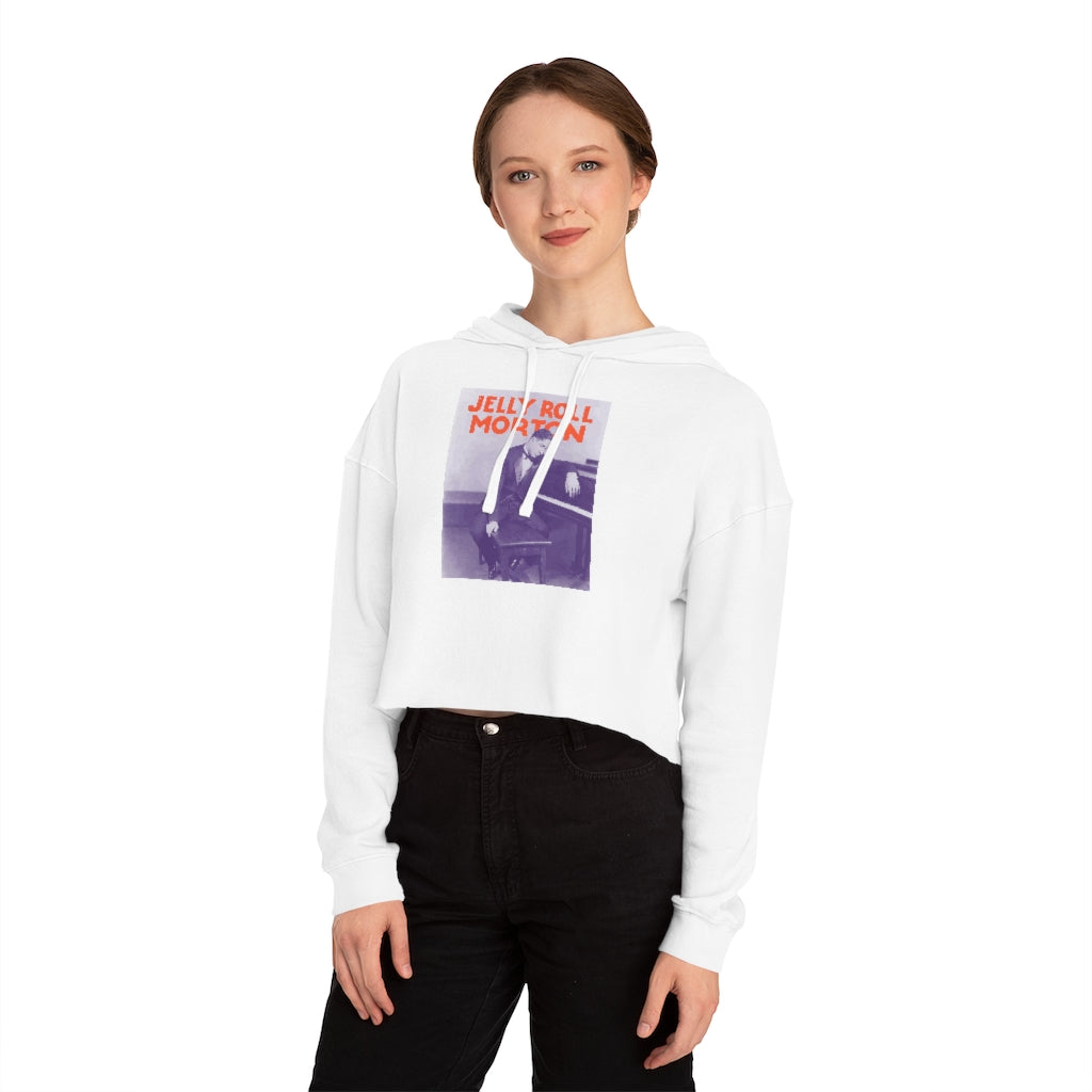 Jelly Roll Morton - Women's Cropped Hooded Sweatshirt