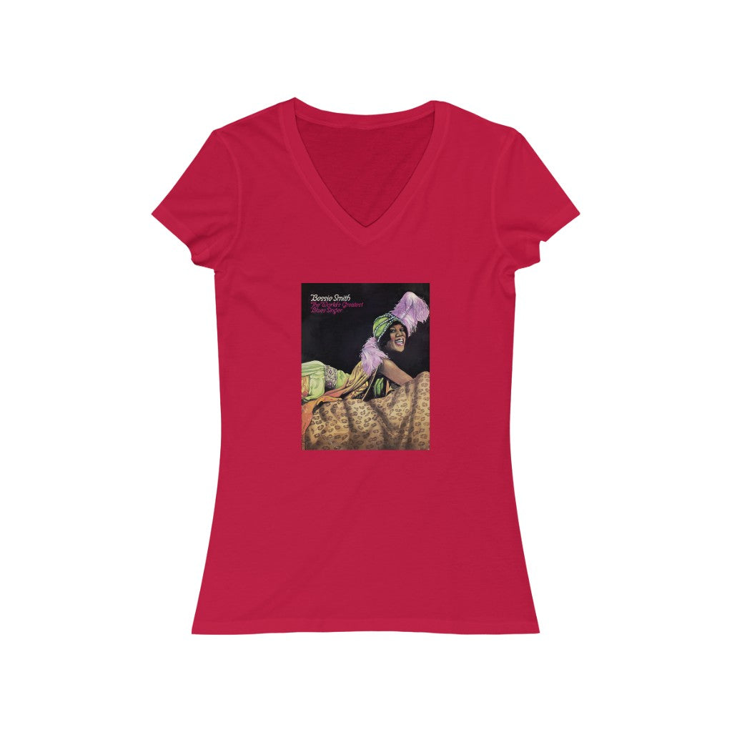 Bessie Smith - Women's Jersey Short Sleeve V-Neck Tee