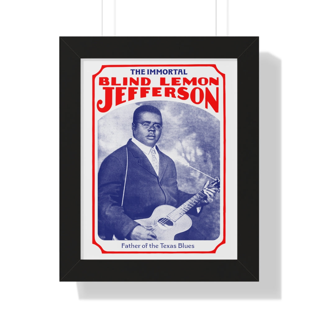 Blind Lemon Jefferson - Framed Vertical Poster